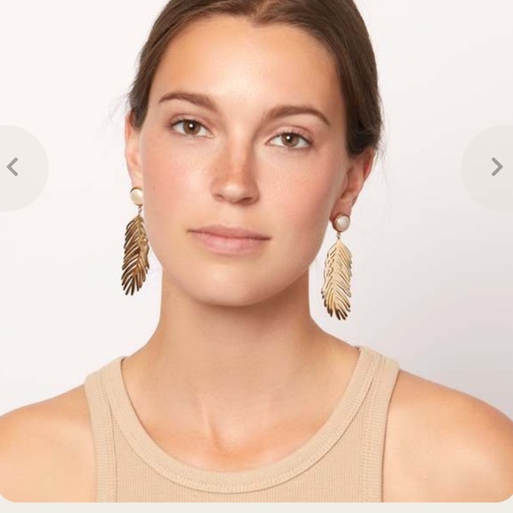 Mignonne Gavigan Cooper Pearl Palm Earrings NWOT - Picture 3 of 10